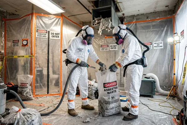 Désamiantage retrait amiante équipe protection