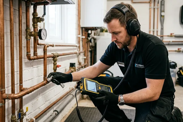 Recherche de fuite par écoute aux ultrasons électro-acoustique