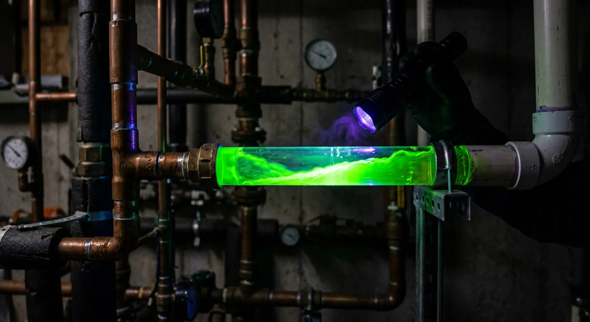 colorant eau fluorescéine recherche de fuite