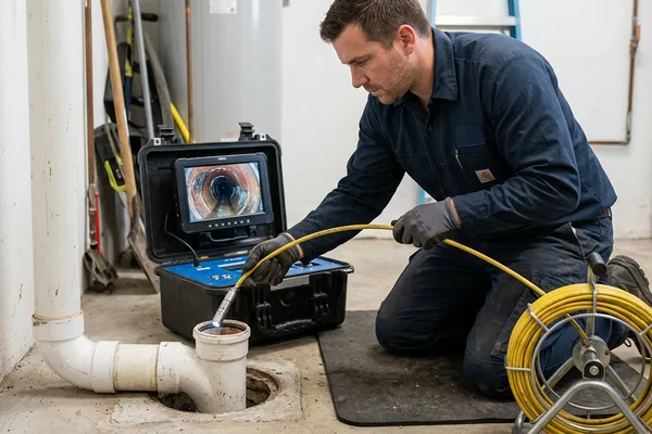 Inspection vidéo de canalisation par caméra rotative